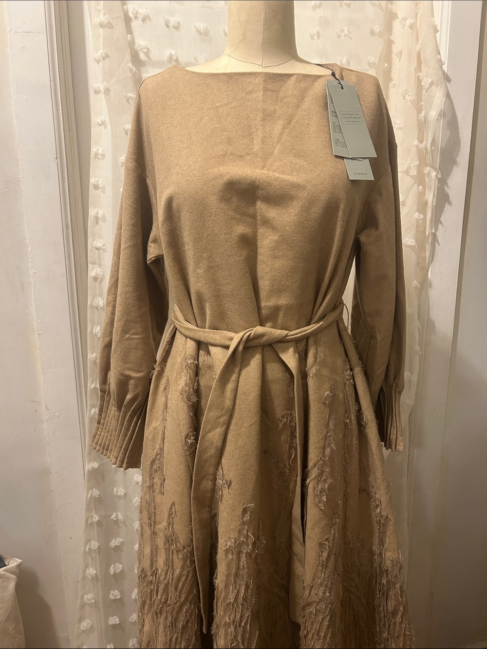 S.DEER LUXURY WOOL DRESS